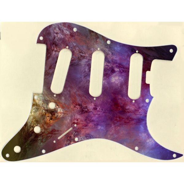 Fractal Space Sss Fender Elite Strat Stratocaster Pickguard Custom