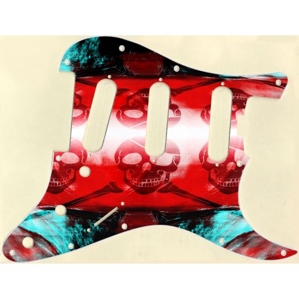 Jolly Roger Abstract SSS Fender Elite Strat Stratocaster Pickguard