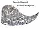 Generic Design 2 Acoustic - Black White Shell Pickguard