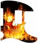 Burning Skull - 8 Hole H Tele