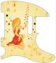Faded Yellow Pin Up Girl