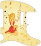 Faded Yellow Pin Up Girl