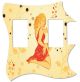 Faded Yellow Pin Up Girl