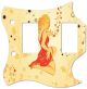 Faded Yellow Pin Up Girl