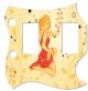 Faded Yellow Pin Up Girl