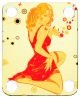 Faded Yellow Pin Up Girl