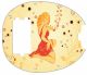 Faded Yellow Pin Up Girl