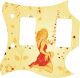 Faded Yellow Pin Up Girl