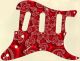 Fractal Art Red - SSS 8 Hole Strat