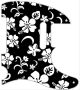Hawaiian Print Black