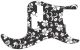 Hawaiian Print Black