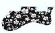 Hawaiian Print Black