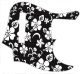 Hawaiian Print Black