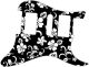 Hawaiian Print Black