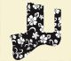 Hawaiian Print Black