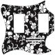 Hawaiian Print Black
