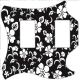 Hawaiian Print Black