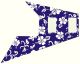 Hawaiian Print Blue