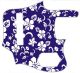 Hawaiian Print Blue