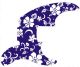Hawaiian Print Blue
