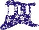 Hawaiian Print Blue