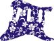 Hawaiian Print Blue