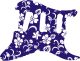 Hawaiian Print Blue