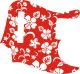 Hawaiian Print Red