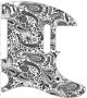 Paisley White/Black