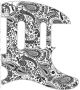Paisley White/Black