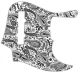 Paisley White/Black