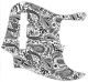 Paisley White/Black