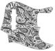 Paisley White/Black