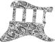Paisley White/Black