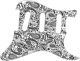 Paisley White/Black