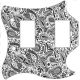 Paisley White/Black