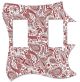 Paisley White/Red