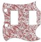 Paisley White/Red