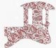 Paisley White/Red