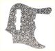 Parchment Flower Pattern Aged White