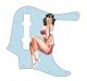 Pin Up Girl 4 Blue