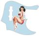 Pin Up Girl 4 Blue