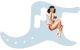 Pin Up Girl 4 Blue