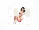 Pin Up Girl 4 White