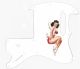Pin Up Girl 4 White