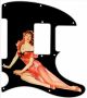 Pin Up Girl 9 Black - 8 Hole H Tele