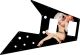 Pin Up Girl Billowed Sleeves Black