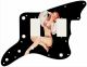 Pin Up Girl Billowed Sleeves Black