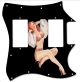 Pin Up Girl Billowed Sleeves Black