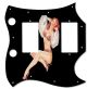Pin Up Girl Billowed Sleeves Black